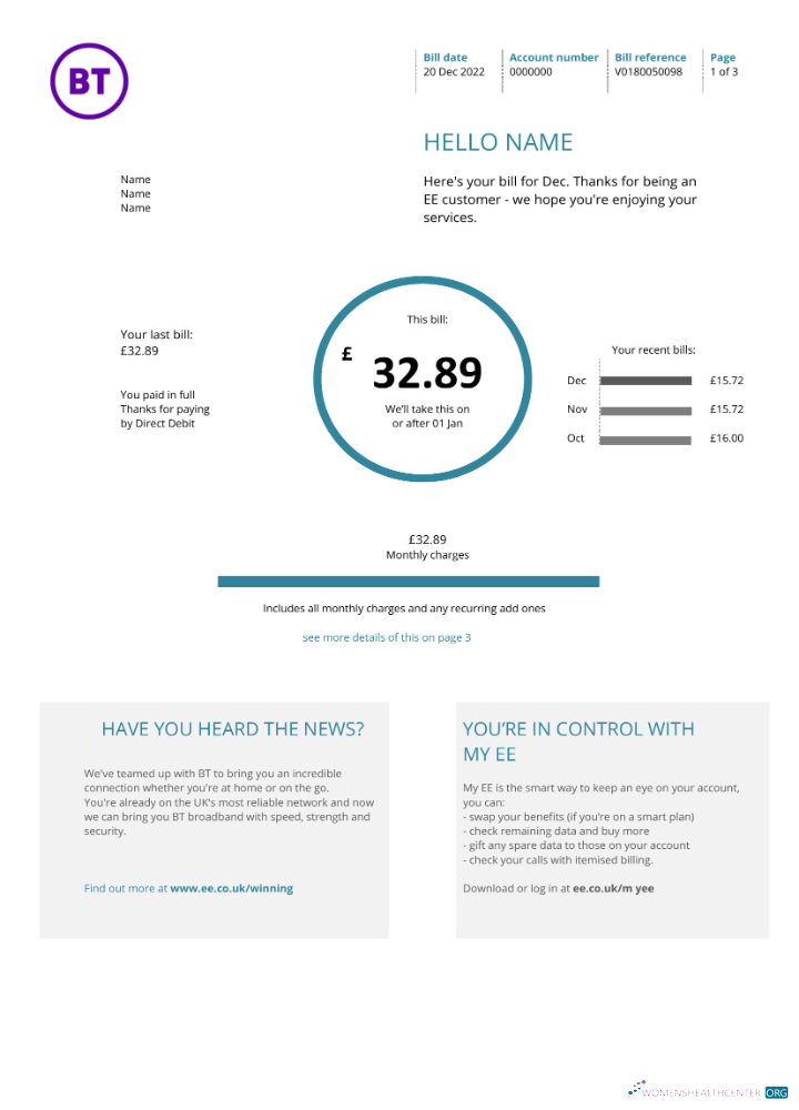 download download United Kingdom BT utility bill version 1 (2)